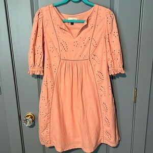 Universal Thread Peach Eyelet Dress